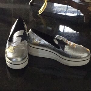 Stella McCartney Silver Star Loafers